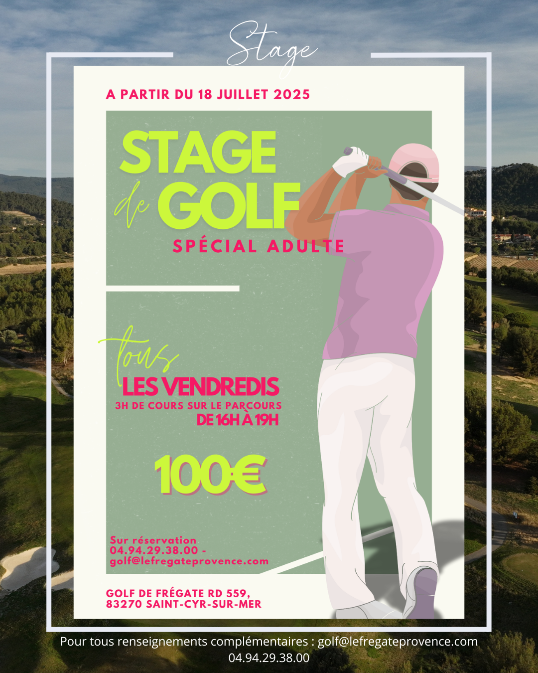 Stages été 2025 - perfectionnez votre jeu !