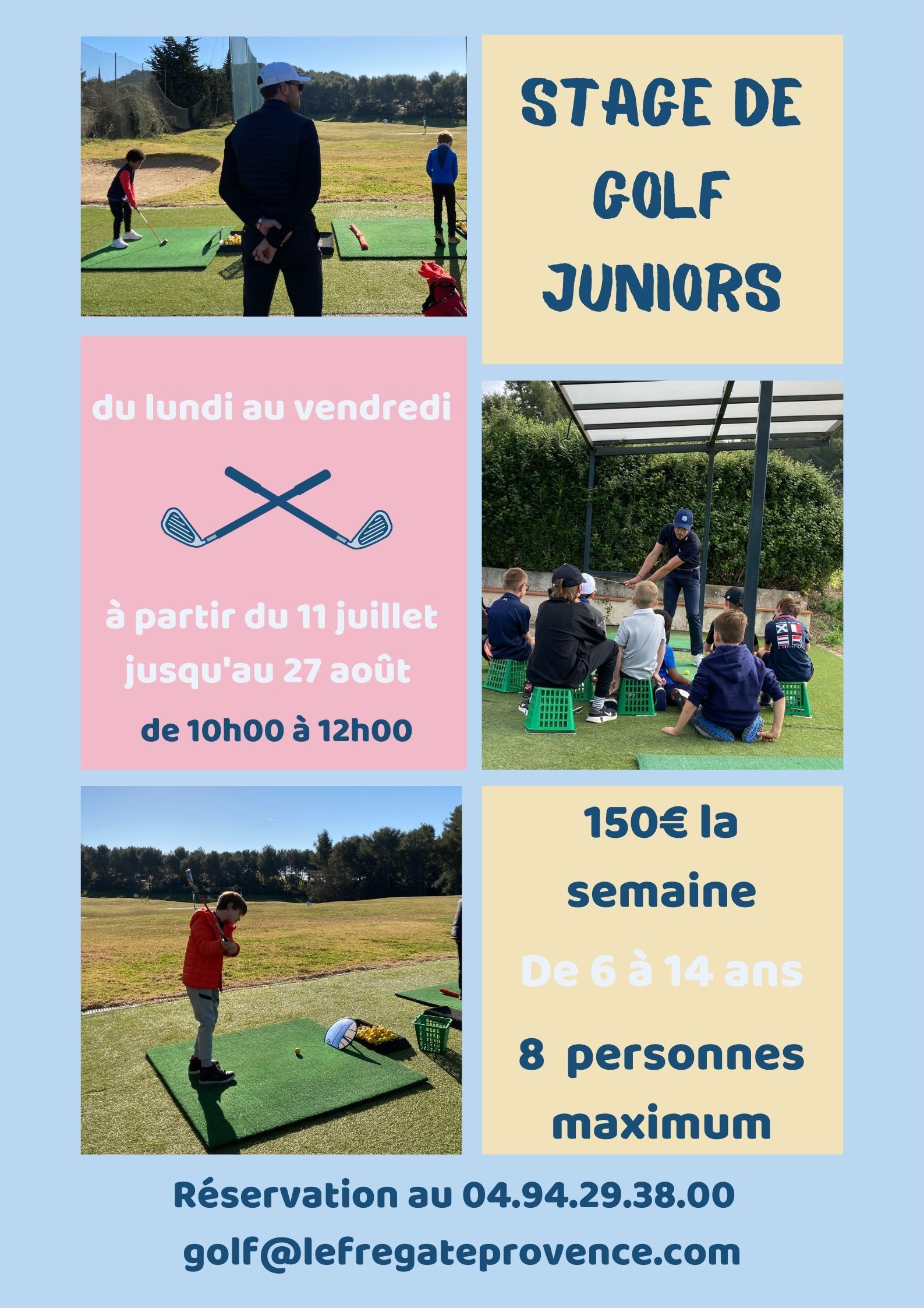 Nos stages de golf estivaux